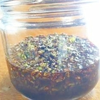 紫蘇の実の　醤油漬け　保存食